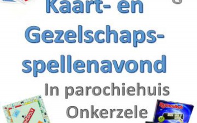 Kaart- en gezelschapsspellenavonden elke 3de vrijdag van de maand