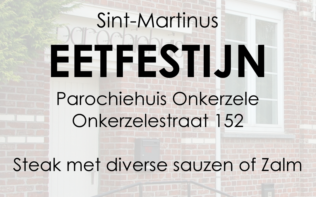 Welkom op Sint-Martinus eetfestijn Onkerzele op zondag 25 september 2016